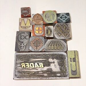 Vintage Advertising Letterpress Stamps